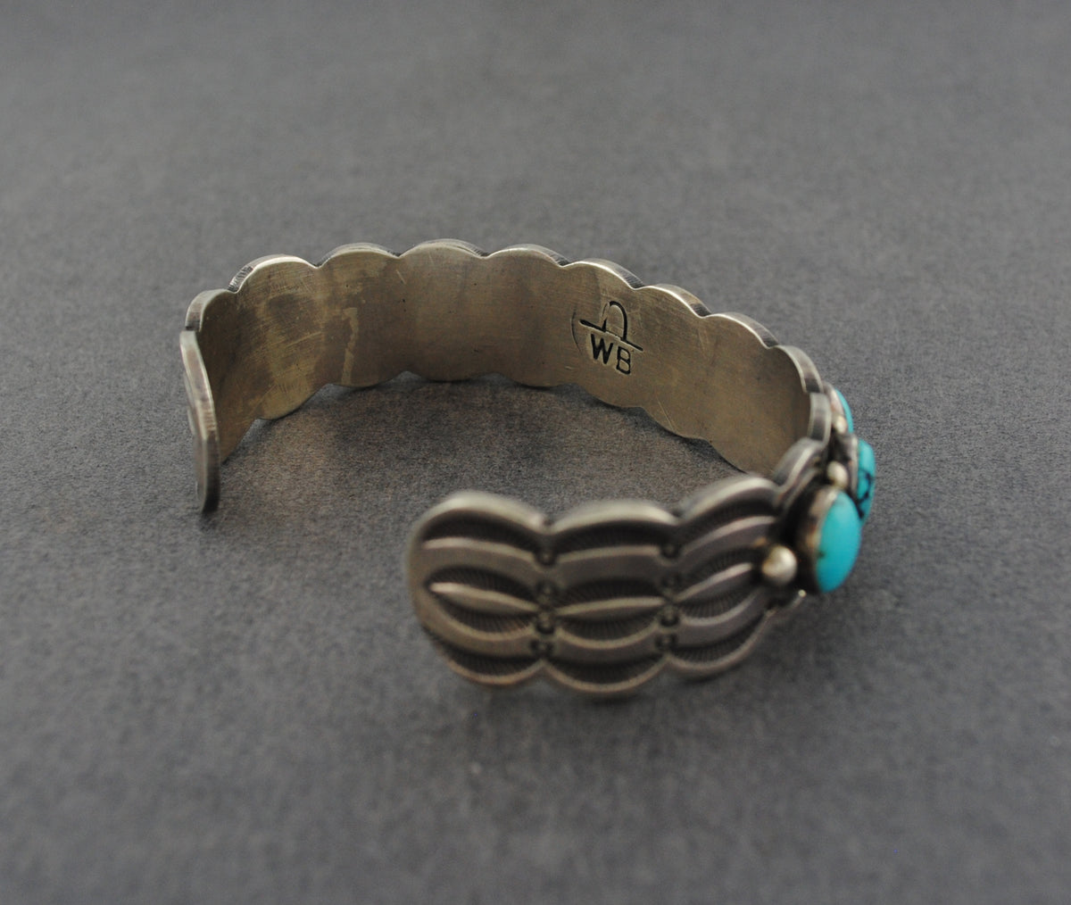 Kingman Mine Turquoise Multi Stone Cuff Bracelet - Carolyn & Wilson Begay - Navajo