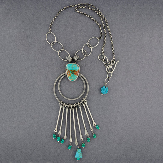 Mercury Orchid Turquoise Dream Catcher Necklace