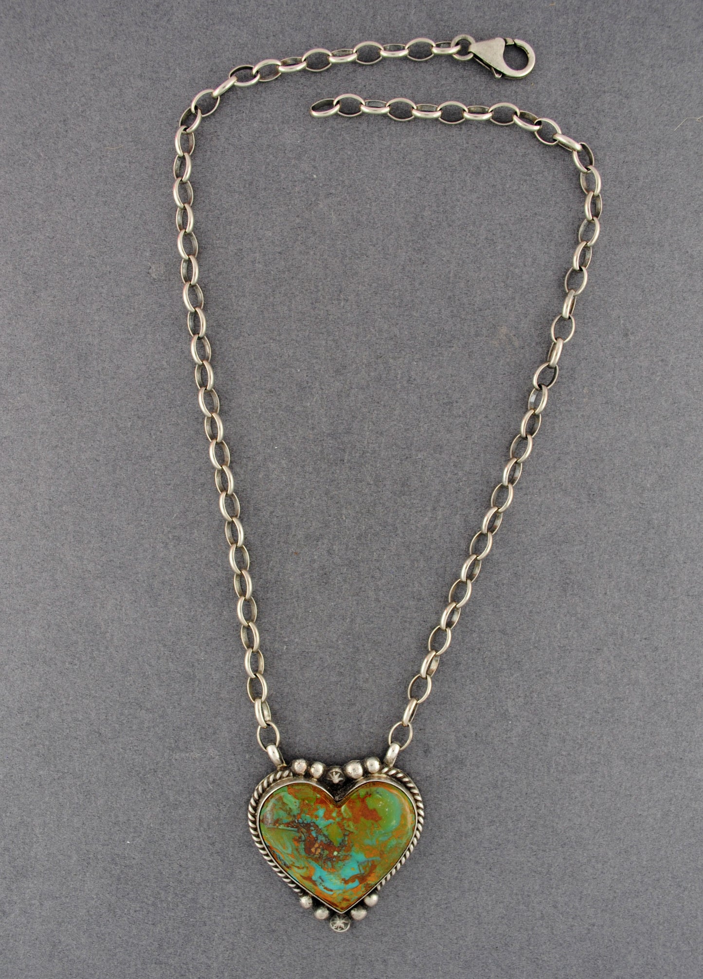 Kingman Mine Turquoise Heart Necklace