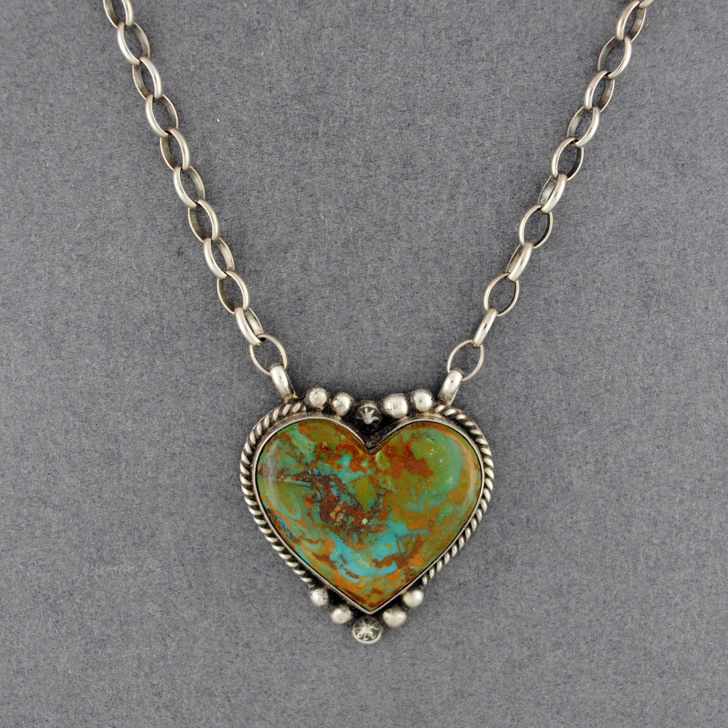 Kingman Mine Turquoise Heart Necklace