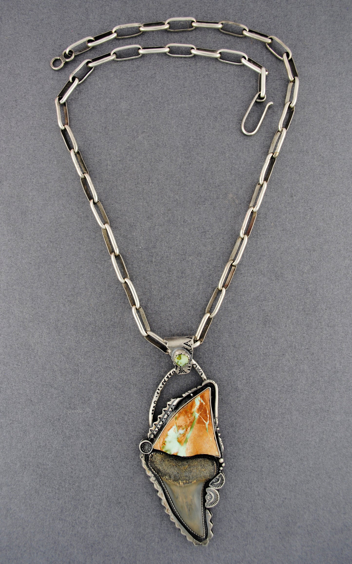 Turquoise and Shark Tooth  Necklace