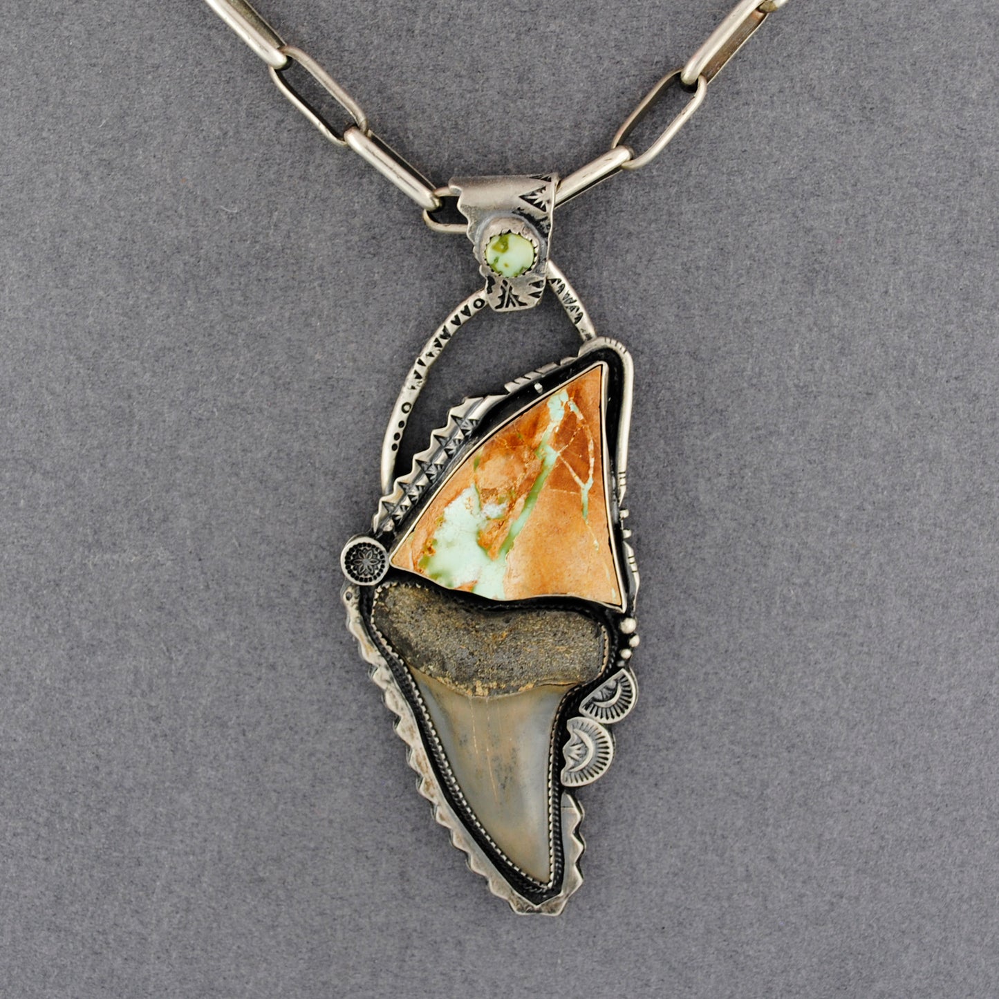 Turquoise and Shark Tooth  Necklace