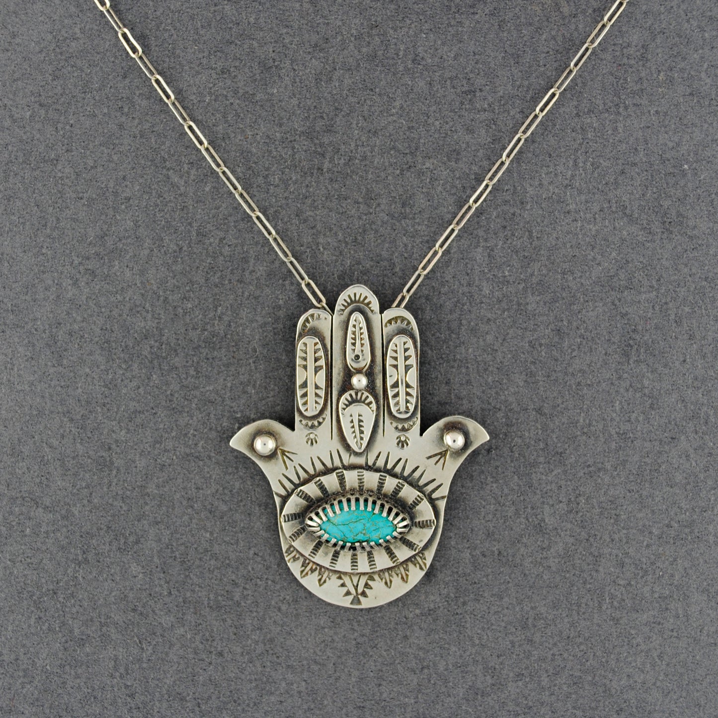 Hamsa Turquoise Necklace