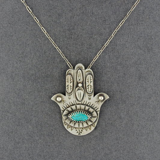 Hamsa Turquoise Necklace