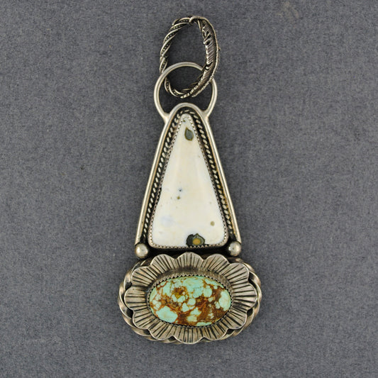 Ocean Jasper and Kingman Turquoise Pendant