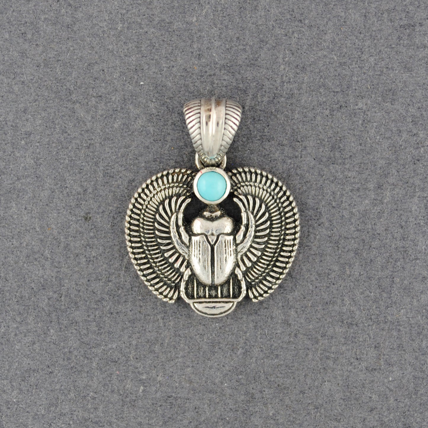 Turquoise Beatle Scarab Pendant
