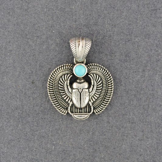 Turquoise Beatle Scarab Pendant