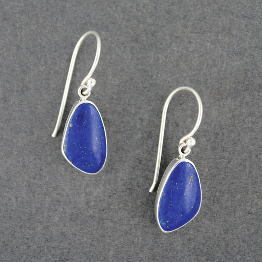 Triangle Lapis Earrings