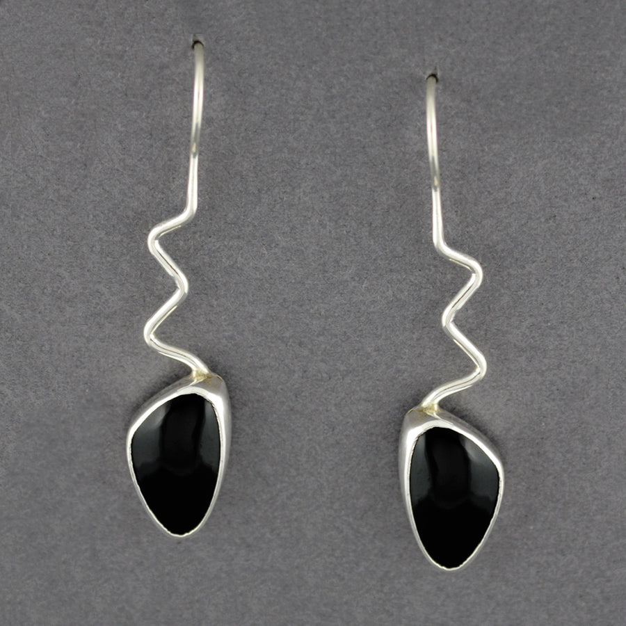 Alon Diller Wavy Obsidian Earrings