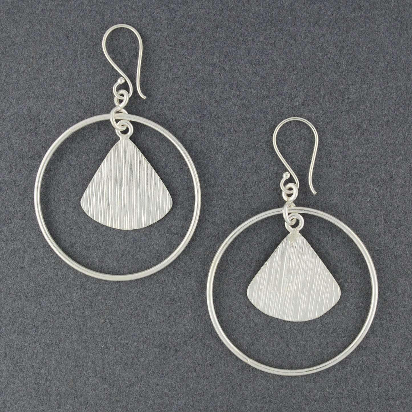 Hill Tribe Silver Triangle Hoop Earrings