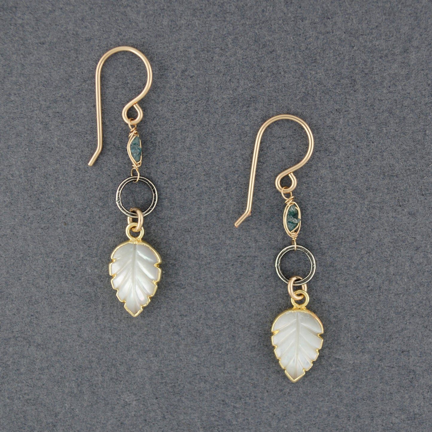 Pearl Leaf Earrings