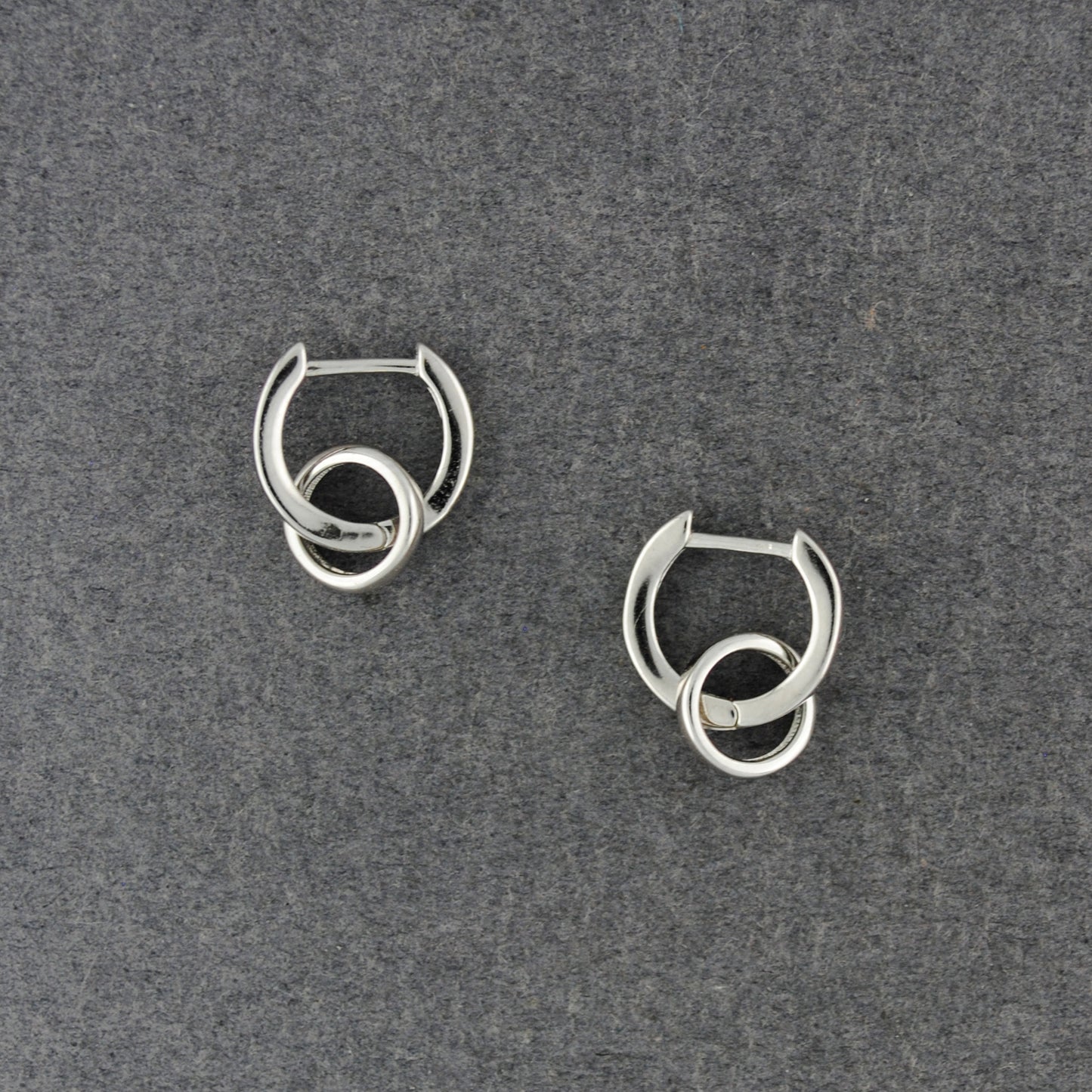 Sterling Silver Dangle Hoop Earrings