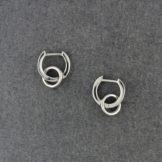 Sterling Silver Dangle Hoop Earrings