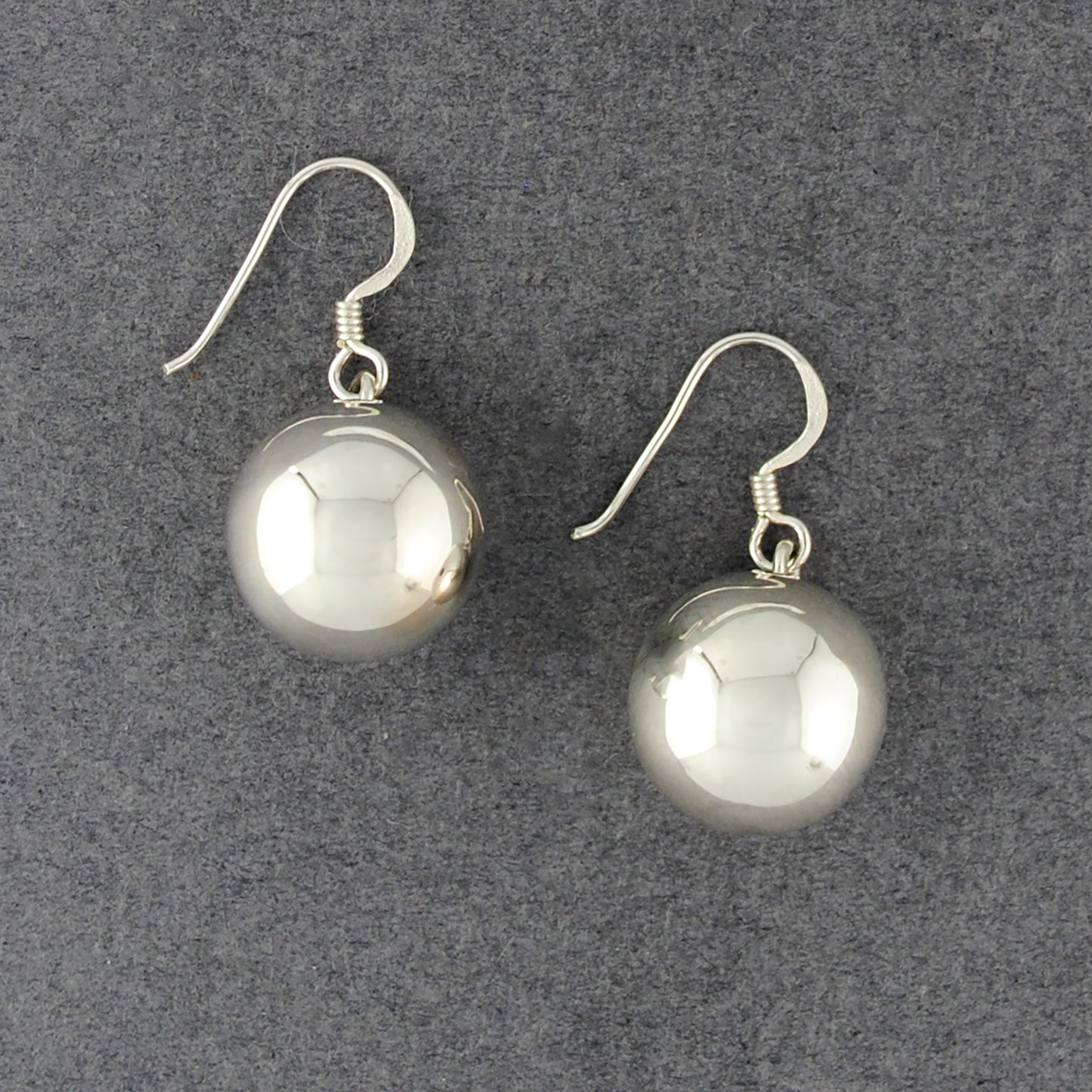 Sterling Silver Large Ball Earrings