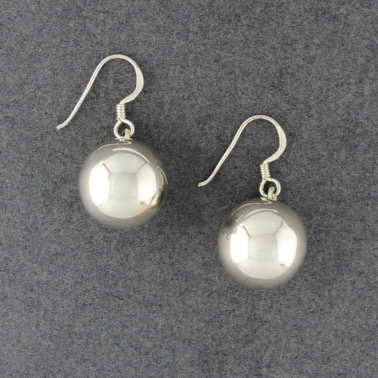 Sterling Silver Large Ball Earrings
