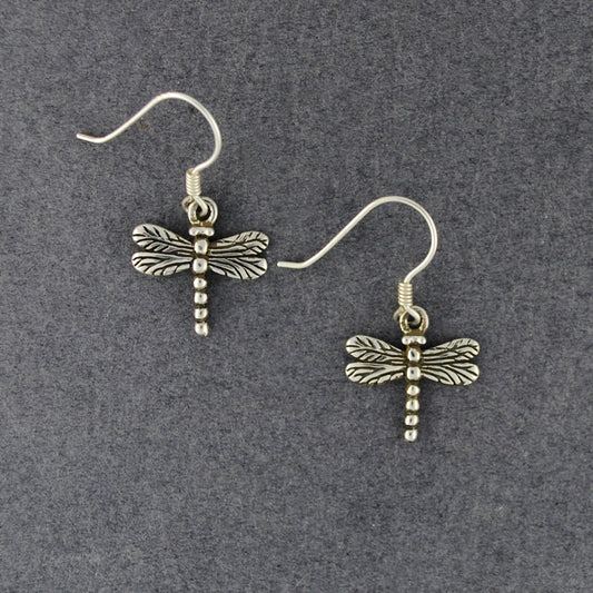 Sterling Silver Small Dragonfly Earrings
