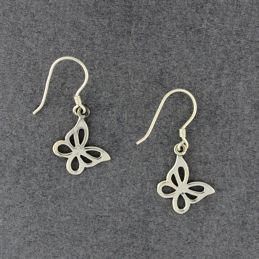 Sterling Silver Butterfly Stencil Earrings