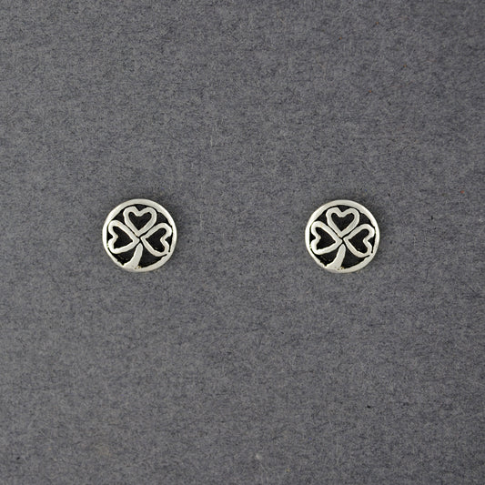 Sterling Silver Clover Stud Earrings