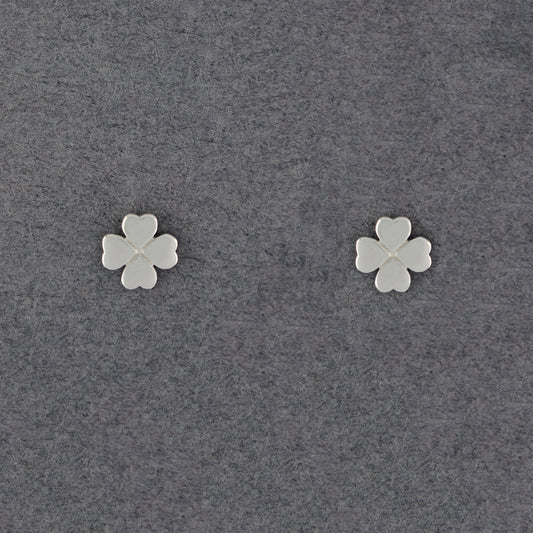 Sterling Silver 4 Leaf Clover Stud Earrings
