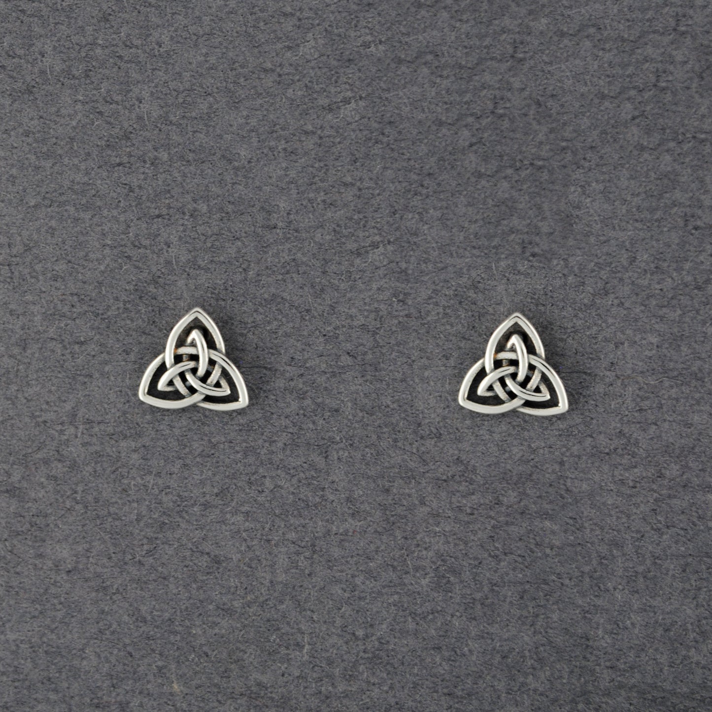 Sterling Silver Trinity Knot Stud Earrings