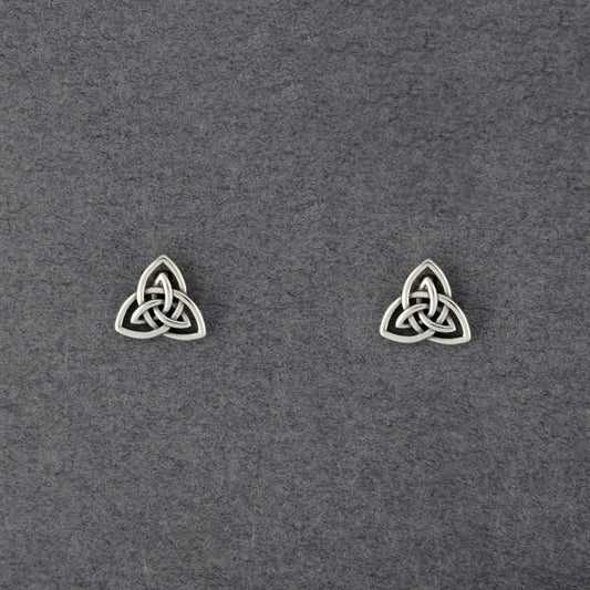 Sterling Silver Trinity Knot Stud Earrings