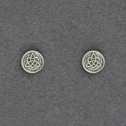 Sterling Silver Celtic Knot Medallion Stud Earrings