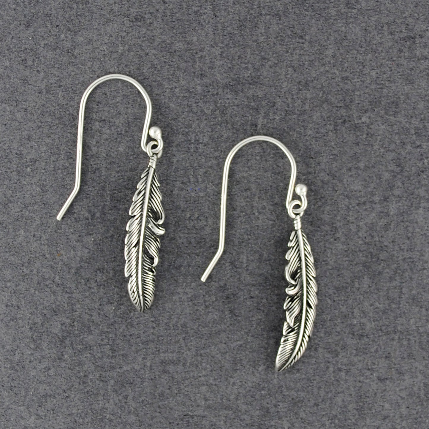 Sterling Silver Small Feather Earrings