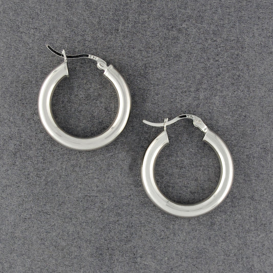 Sterling Silver Click In Hoop Earrings