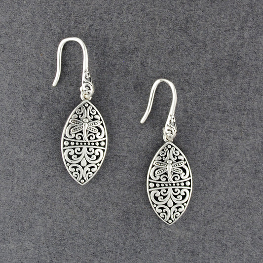 Sterling Silver Bali Style Drop Earrings