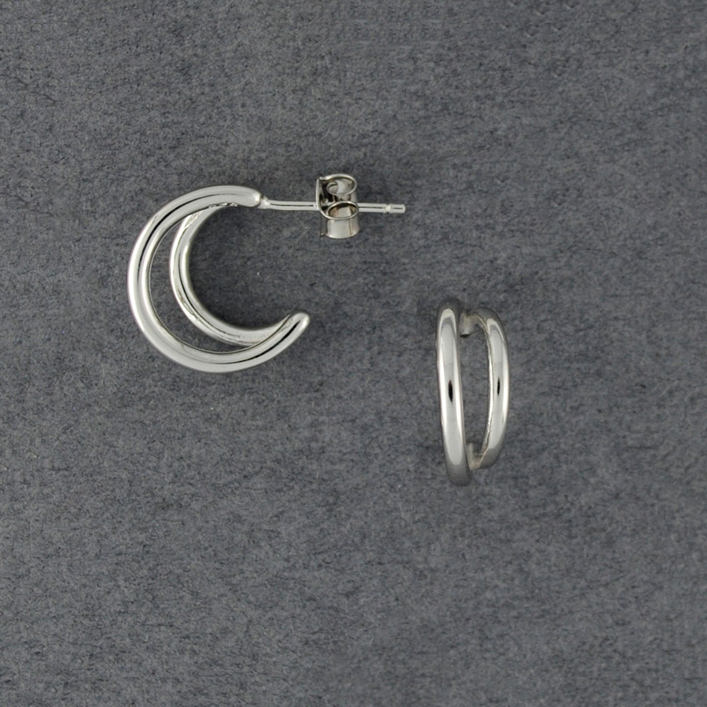 Sterling Silver Double Hoop Earrings