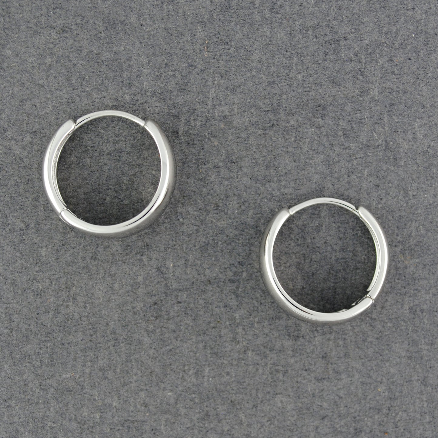 Sterling Silver Curved Huggie Earrings