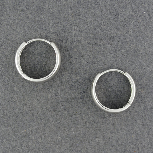 Sterling Silver Curved Huggie Earrings