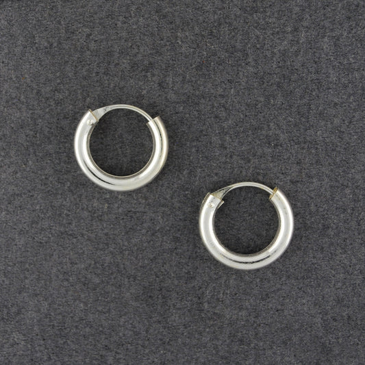 Sterling Silver Thick 16mm Continuous Hoop Earrings