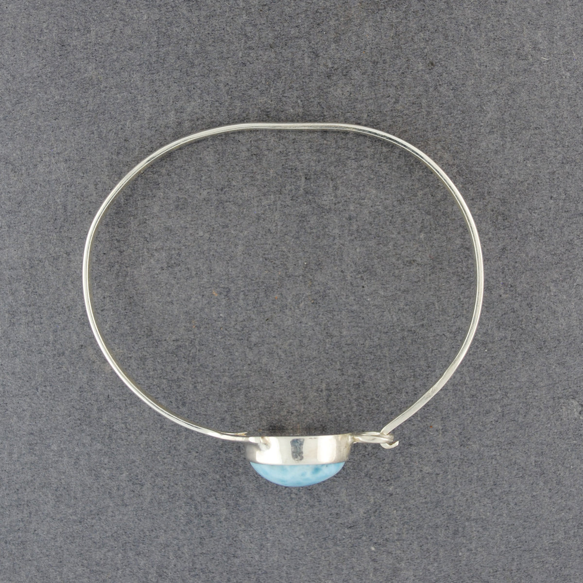 Sterling Silver Larimar Circle Bracelet