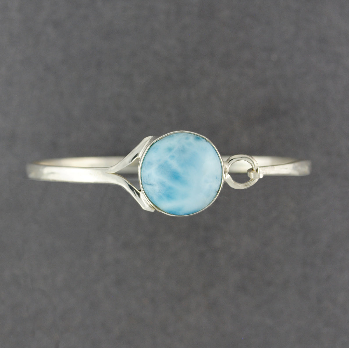 Sterling Silver Larimar Circle Bracelet
