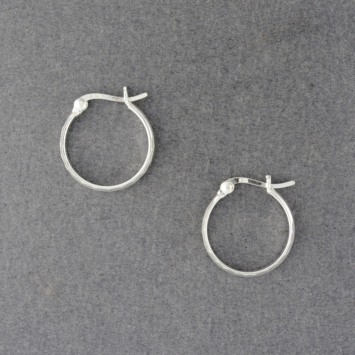 Sterling Silver Sparkling Hoop Earrings