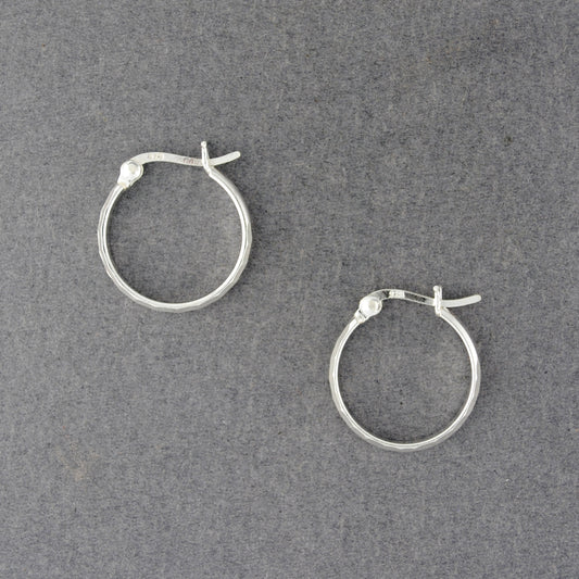 Sterling Silver Sparkling Hoop Earrings