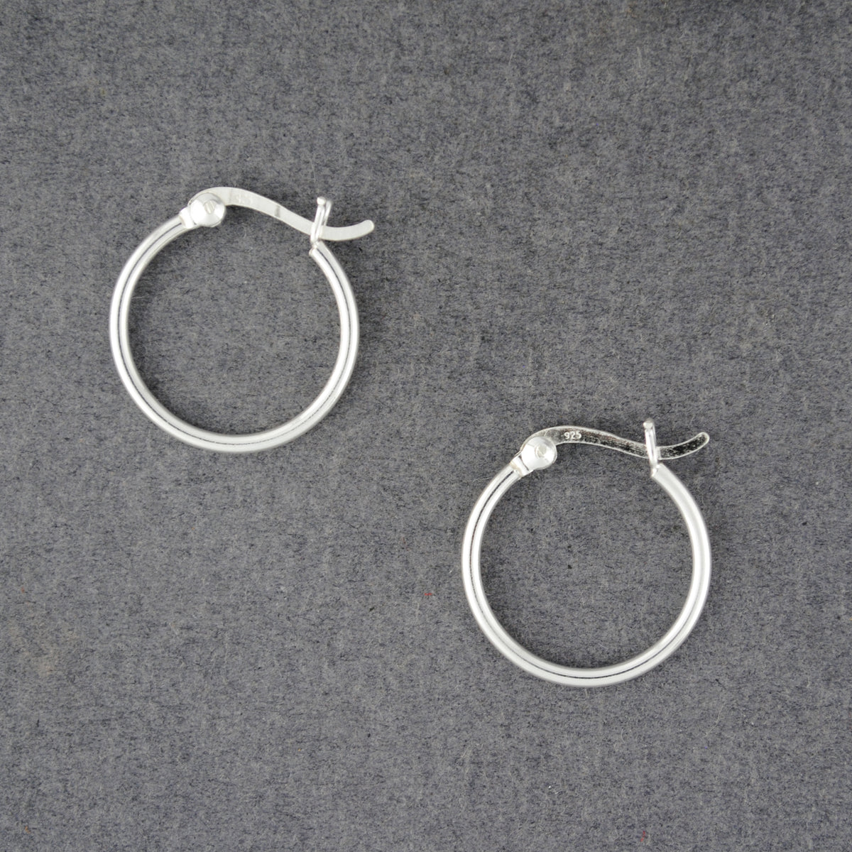 Sterling Silver Small Click In Hoop Earrings