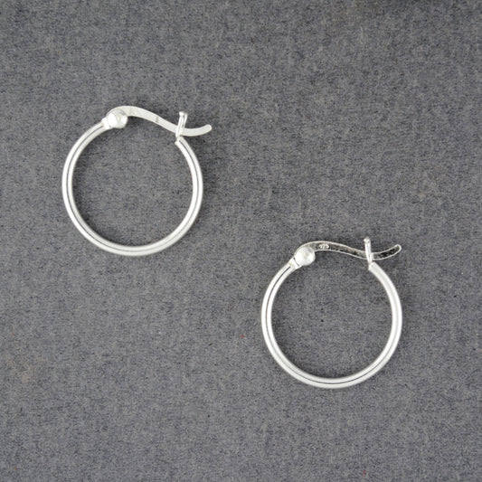 Sterling Silver Small Click In Hoop Earrings