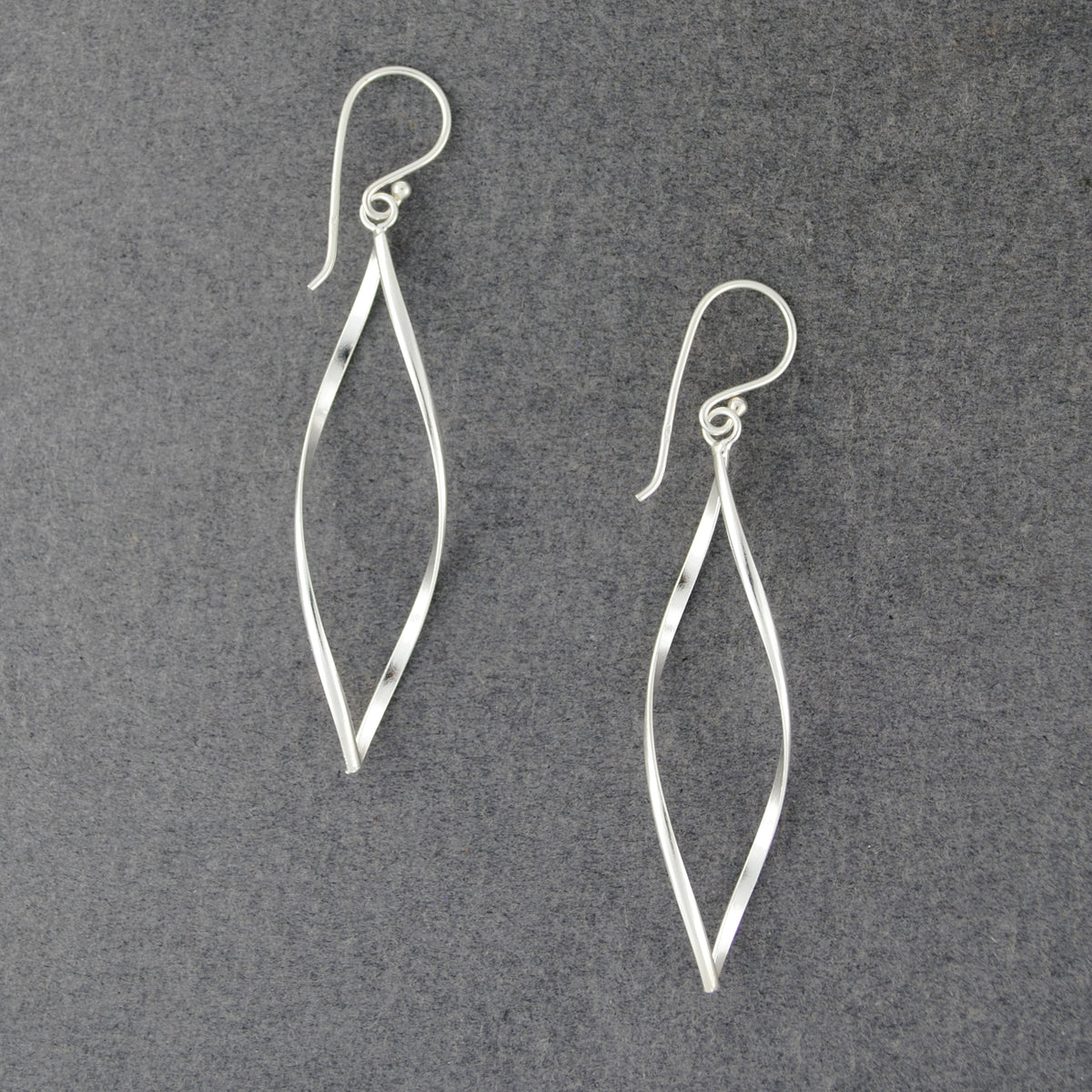 Sterling Silver Open Twist Earrings