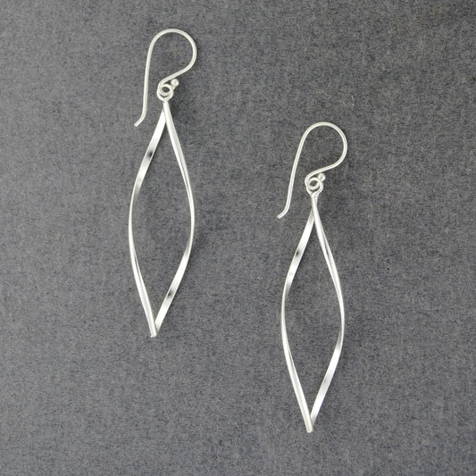 Sterling Silver Open Twist Earrings
