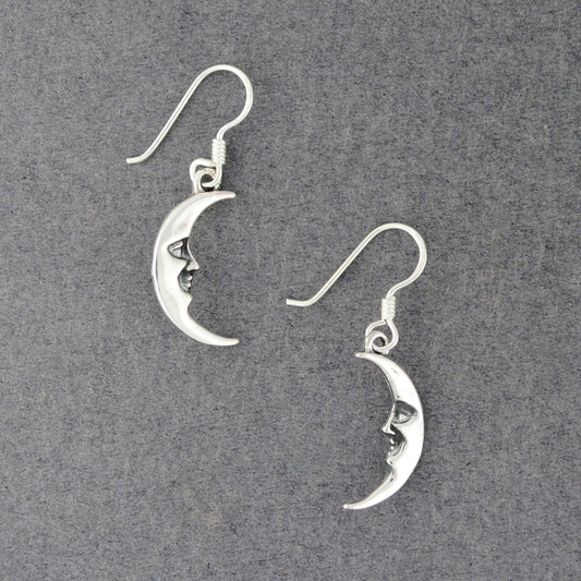 Sterling Silver Crescent Moon Earrings