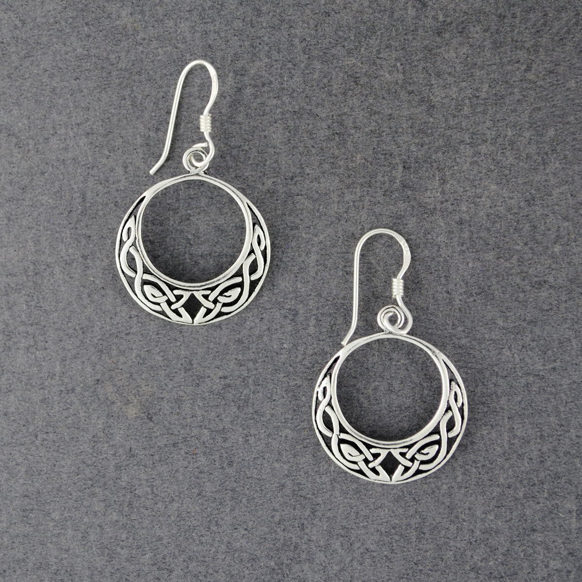 Sterling Silver Celtic Hoop Earrings