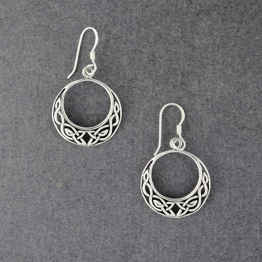 Sterling Silver Celtic Hoop Earrings