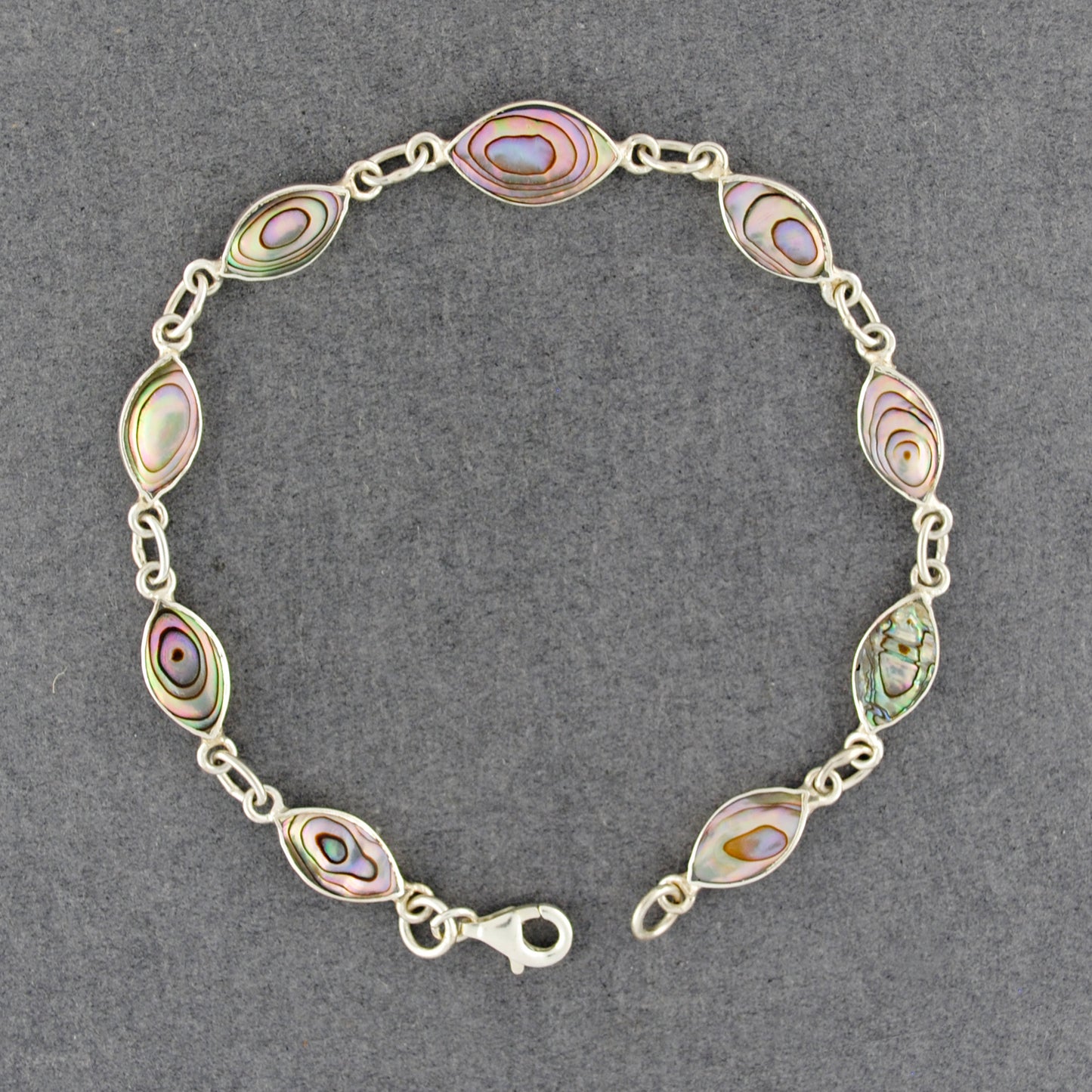 Sterling Silver Abalone Marquis Bracelet