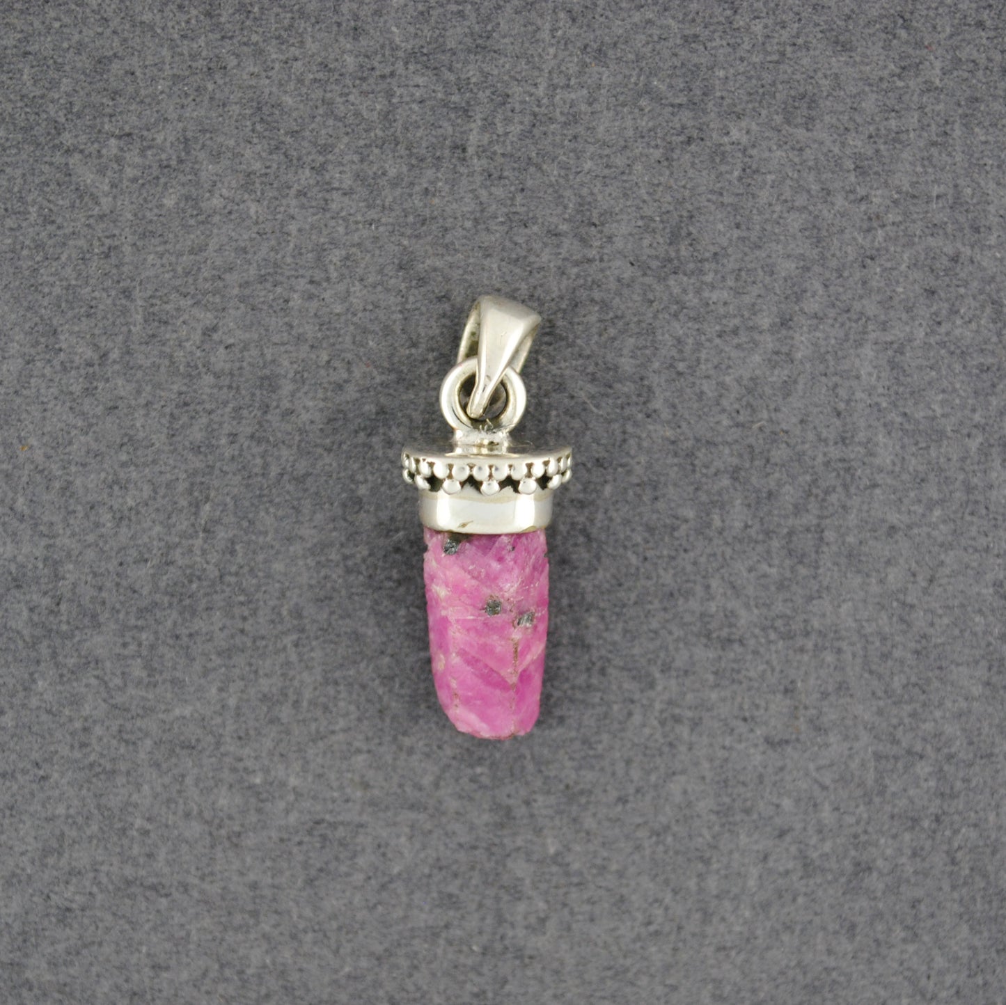 Sterling Silver Pink Tourmaline Point Pendant