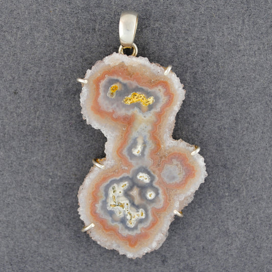 Sterling Silver Geode Slice Pendant