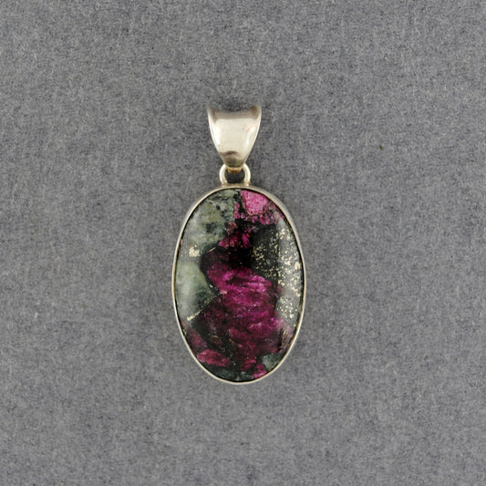 Sterling Silver Eudialyte Small Oval Pendant