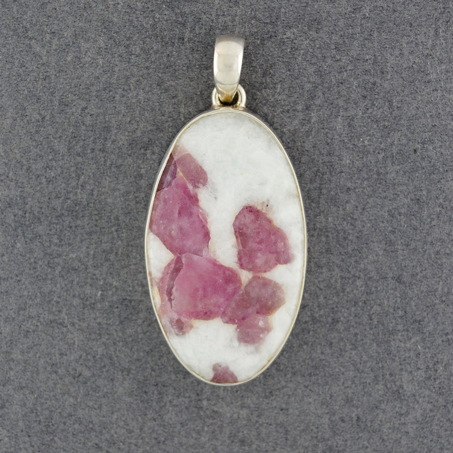 Sterling Silver Tourmaline in Quartz Oval Pendant