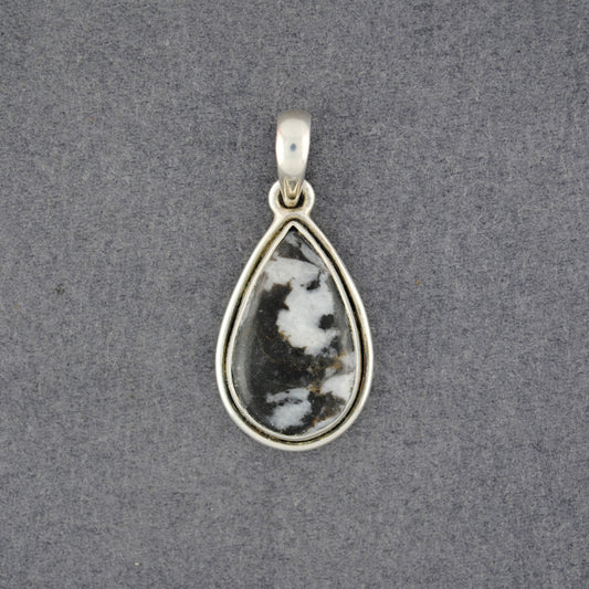 Sterling Silver Jasper Teardrop Pendant